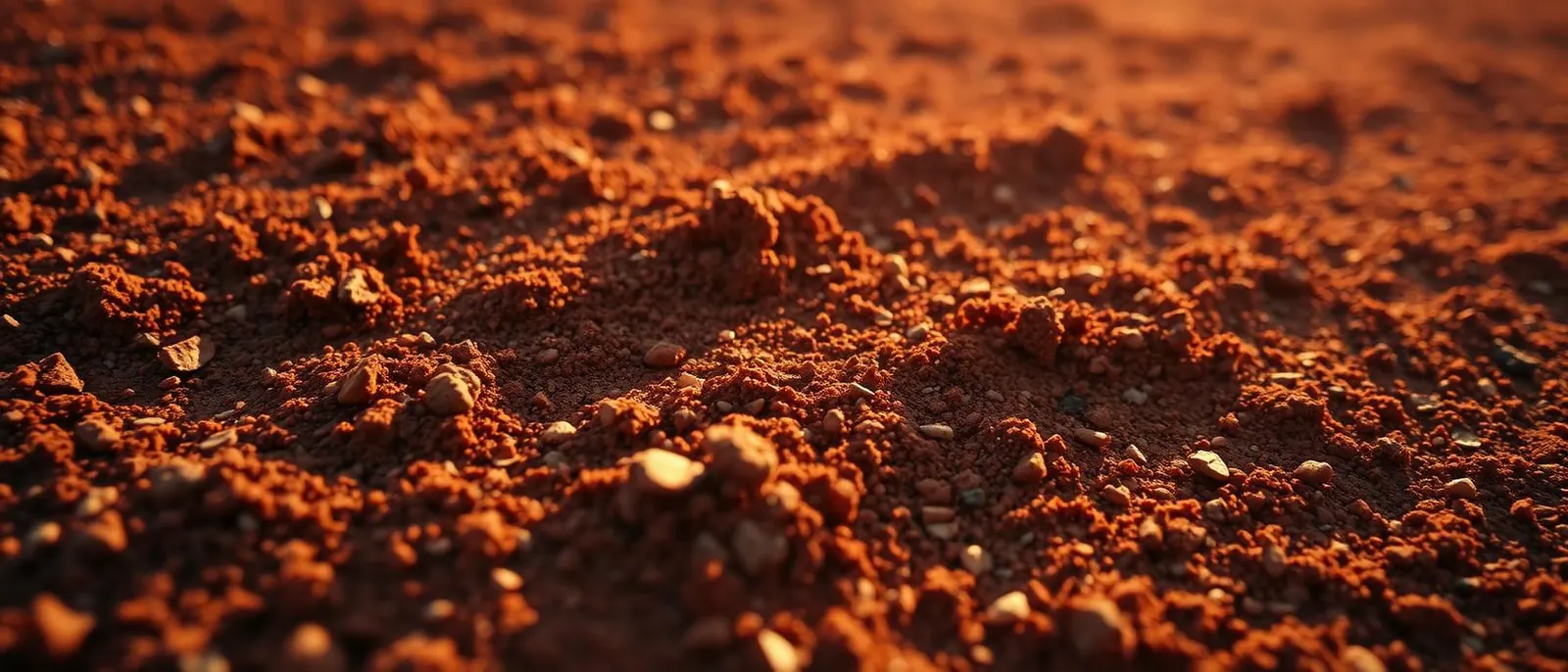 Textura de solo vermelho de cerrado recém-arado